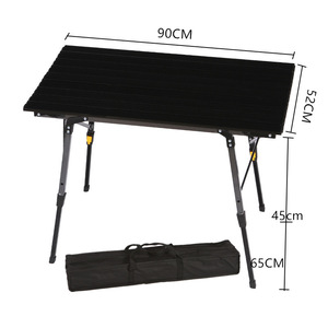 Mesa plegable de aluminio para exteriores, de aluminio para mesa plegable pícnic, barbacoa, fácil de doblar, con bolsa de almacenamiento, barata, altura ajustable - Product Image 6