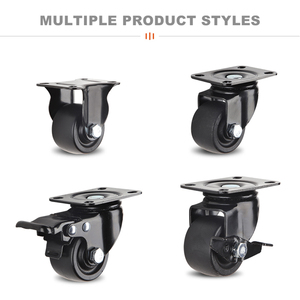 1.5 inch 2inch 2.5inch 3inch bánh xe công nghiệp bánh xe xoay/cố định màu đen tăng cường Nylon trọng lực thấp Caster - Product Image 3