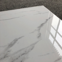 Carreaux de sol en porcelaine légère du Nigéria, carreaux de sol en céramique 600x600mm, blanc marbré