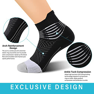 Tùy Chỉnh Chuyên Nghiệp Marathon Chạy Vớ Cho Nam Giới Phụ Nữ Thể Dục Thể Thao Nhanh Chóng Khô Mồ Hôi Thấm Mắt Cá Chân Nén Vớ Thể Thao - Product Image 3