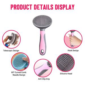 5 في 1 شفط فائق ضد تساقط الشعر سعة كبيرة مجموعة فرش تجميل بلاستيكية للحيوانات الأليفة متعددة الوظائف منظف للقطط والكلاب للحيوانات الأليفة - Product Image 3