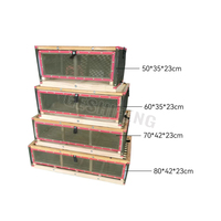 Cage de transport portable pour pigeons volants en pin et bambou, cage de compétition pour pigeons voyageurs