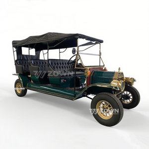 Voiture électrique classique vintage européenne, véhicule de tourisme écologique rétro pour service VIP d'hôtel - Product Image 5