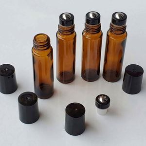 High Quality 5ml/10ml Amber Glass Roll on Perfume <b>Bottle</b> with Plastic Cap Screen Printing <b>Reed</b> <b>Diffuser</b> 100pcs MOQ - Product Image 4