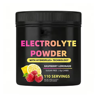 Complément Nutritionnel Sportif : Poudre d'Électrolytes pour Boisson 330g, Saveur Framboise-Limonade, Sans Sucre, Zéro Glucides, Soutien Hydrique