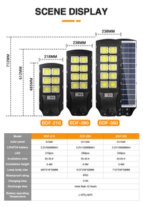 Năng lượng mặt trời Powered IP65 ABS ngoài trời chia năng lượng mặt trời ánh sáng đường phố <span class=keywords><strong>LED</strong></span> chiếu sáng cho đường cao tốc Lithium làm việc - Product Image 5
