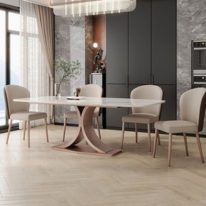 Nordic Furniture Family <strong>Small</strong> Apartment Postmodern Rectangular <strong>Set</strong> Restaurant Chairs and Table <strong>Dining</strong> Room <strong>Set</strong> - Product Image 1