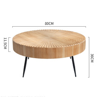 Table basse éthiopienne moderne en bois et fer, style nordique créatif, simple et moderne, pour l'étude et le maquillage, vente en gros