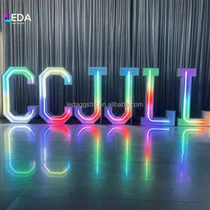 LEDA LED Neon Number Light 778899 Purple Static Display <b>Wall</b> Mount for Event Party Decoration - Product Image 6