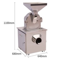 Moulin à grains électrique en acier inoxydable haute efficacité, équipement de traitement, moteur 3/5,5 kW, 150 kg/h