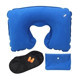 Almohada inflable <span class=keywords><strong>de</strong></span> viaje para el cuello, <span class=keywords><strong>máscara</strong></span> para los ojos, tapón para <span class=keywords><strong>la</strong></span> oreja y bolsa - Product Image 4