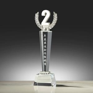 Gold Silber Bronze Metall Nr. 1 2 3 Crystal Glass Awards Trophäen MH-MJ0063 - Product Image 6