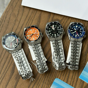 Montre mécanique <span class=keywords><strong>automatique</strong></span> de luxe pour homme de haute qualité, étanche, avec lunette noire et bleue, mouvement Seikos - Product Image 6