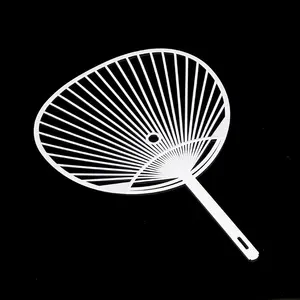 Dekoratif Plastik PP Circular Hand Fan