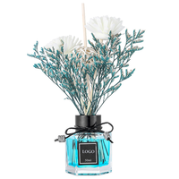 Diffuseur de parfum à roseaux avec fleurs séchées naturelles, huile essentielle aromatique de luxe pour la décoration de la maison, 50 ml, vente chaude