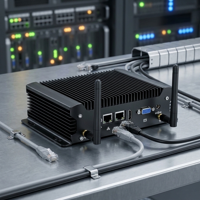 Embedded Fanless Industrial Mini PC Intel Core i3 Dual LAN COM Port Aluminum Rugged Computer DDR4 M.2 NVMe SSD Micro PC