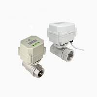 Vanne à boisseau sphérique électrique 3 voies COKVER en acier inoxydable 304 pour le contrôle de l'eau, avec support de minuterie motorisé (en pouces)