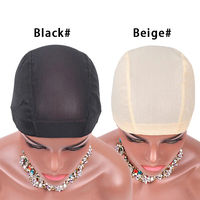 Bonnet de perruque en maille noire, bonnet de perruque élastique, bonnets de perruque extensibles en spandex, bonnets de perruque en maille respirante en nylon pour hommes et femmes, fabrication de perruques