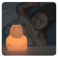 Nouveau avec télécommande 7 couleurs changeantes veilleuse hippopotame Silicone lumières pépinière pour enfants bébé chambre lampe
