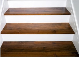 Pédale d'escalier en bois massif <span class=keywords><strong>de</strong></span> noyer noir, support d'escalier haut <span class=keywords><strong>de</strong></span> gamme, style américain, avec rambarde - Product Image 3