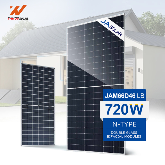 JA Solar 720W N-Type TOPCon Bifacial Dual Glass PV Module High Efficiency Solar Panel for Utility Scale Solar Power Plant