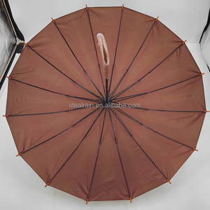 16K ahşap J kolu şemsiye klasik güçlü düz Somebrilla şemsiye UV açık iş hediyeler için gümrükleme satış toptan - Product Image 3