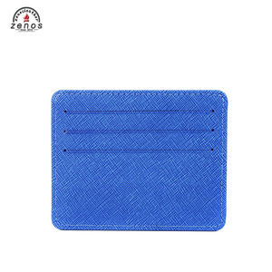 Portefeuille fin pour cartes de crédit Zenos Luxury PU Lady Cross-Striped avec porte-cartes de visite - Product Image 1