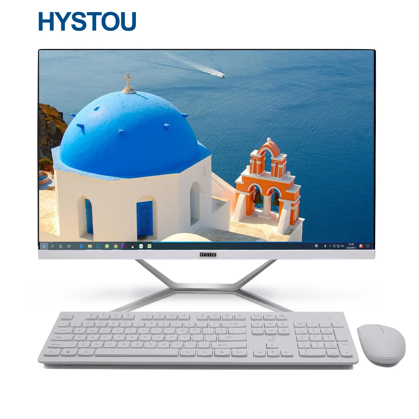 Hystou PC 27.2 pouces Core I3 9100F processeur GTX 1050TI ordinateur de jeu tout en un ordinateur de bureau