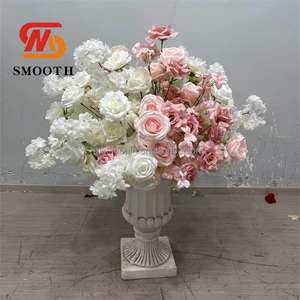 SMOOTH Wedding Events Party Stage Aisle Floor Decorative Blush Pink <b>Hydrangea</b> Flower Runner - Product Image 2