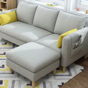 China Manufacturer Nordic Home Living Room Furniture Fabric Modern Sectional Sofa