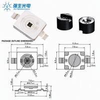 LED SMD haute puissance JNJ 7060 850nm 940nm IR 1W 3W pour la surveillance de sécurité, l'éclairage extérieur, puce Algainp Epistar, OEM ODM