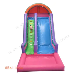 Escorregador inflável gigante 8x4x6mh, jogo de família portátil para feriados de verão e piscina com água
