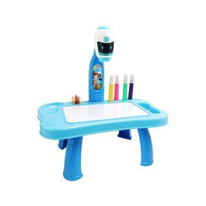 キッズ子供用多機能テクニカルLEDプロジェクションアートドローイングテーブル、プロジェクターおもちゃ、キッドドローボード、ドローイングボード - Product Image 1