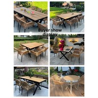 Ensemble de bar haut pour café et salon de thé, table en métal en forme de tambour avec tabourets de bar assortis