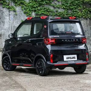 Black Mini Electric Cars For Adult 4 Seater Wuling Mini Ev Car Cheap Electric Vehicle