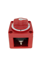 Interrupteur rotatif de déconnexion de batterie à circuit unique 6006 m Série 300A 48V 4 pôles 50/60Hz en métal rouge/ABS pour marine, camping-car, bateau, yacht