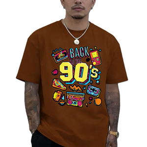 เสื้อยืดกราฟิกย้อนยุคยุค 90 สำหรับผู้ชาย เสื้อยืดสไตล์เรโทรวินเทจลายเครื่องเล่นบูมบ็อกซ์และเกมอาร์เคด ให้ความรู้สึกคิดถึง  เสื้อยืดโอเวอร์ไซส์ผ้าฝ้ายแขนสั้น สตรีทแวร์ เสื้อยืดลำลอง - Product Image 4