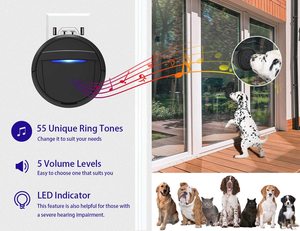 กันน้ํา EU/UK/US ปลั๊กสมาร์ทสัตว์เลี้ยงแมว <span class=keywords><strong>Doorbell</strong></span> สุนัขเห่ากริ่งสัตว์กริ่งประตู - Product Image 2