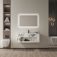 Lemari Kamar Mandi Desain Terbaru dengan Cermin LED, Meja Rias Kamar Mandi, Lemari Dinding, Lemari dan Meja Rias Kamar Mandi HPL