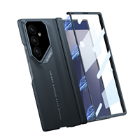 Étui de téléphone portable GKK pour Z Fold 7 en PC, électroplaqué, antichoc, magnétique, pliable avec support à bande