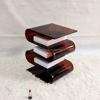 Table basse en acrylique imperméable et bibliothèque transparente pour chambres à coucher, idéales pour les mariages