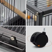 Usine Fine Metal Home gaiola de passaro Cage d'élevage d'oiseaux Portable Pet Travel Perroquet Cage Nid jaula para loros cage à oiseaux