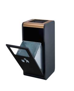 Poubelle de parc de haute qualité en acier inoxydable, poubelle extérieure à ouverture latérale, poubelle avec <span class=keywords><strong>cendrier</strong></span> latéral - Product Image 4