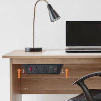Alimentation électrique britannique d'usine sous la bande d'alimentation de bureau avec PD20W USB-C/amovible suspendu sous la prise britannique de montage de bureau avec charge rapide