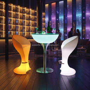 Muebles de <span class=keywords><strong>Discoteca</strong></span> / Silla con Luces LED de PE para Restaurante, <span class=keywords><strong>Discoteca</strong></span>, Pub, Mesa de Bar Luminosa - Product Image 2