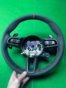Accessoires de volant sport multifonction en fibre de carbone pour <span class=keywords><strong>Porsche</strong></span> Macan Cayman Panamera 718 918 991 911 992 CARRERA GT - Product Image 6