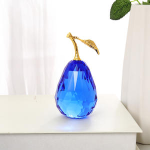 Adorno de Pera de Cristal, Figura de Fruta Colorida, Decoración Ecológica Hecha a Mano, Regalo para el Hogar, Bodas, Fiestas y Festivales - Product Image 3