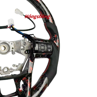 Volant personnalisé JDM Sports Style Racing Design en fibre de carbone forgée en rouge pour les modèles Toyota Hilux
