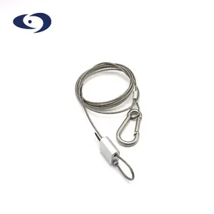 Suspended Ceiling Safety Hanging Steel Wire Rope with Adjuster Hook for Led Panel hanging