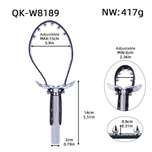 สายรัดหน้าอกหนัง PU รุ่น QK-W8189 พร้อมที่จับรูปมือ ปรับระดับได้ พร้อมหนามกระตุ้นสำหรับผู้หญิง - Product Image 6